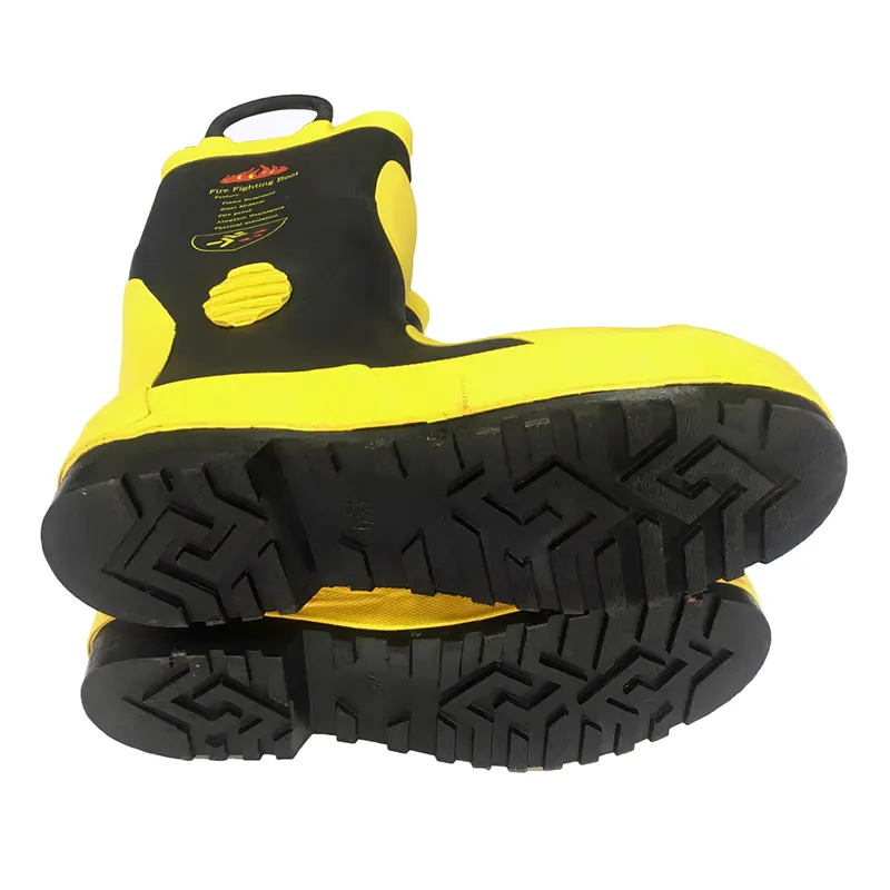 Hot Sale Heavy Duty Yellow Hazmat Sepatu Tahan Kimia Boot Boots Sepatu Pemadam Kebakaran