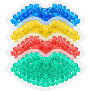 Bellewins Injuries Headache Wisdom Teeth Hot Cold Compress Lip Shape Reusable Gel Bead Lip Ice Pack