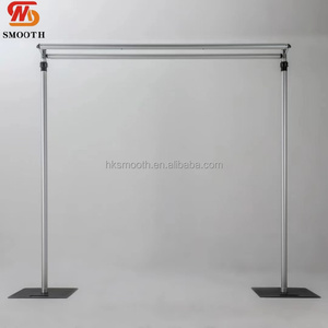 SMOOTH Custom Double Pole Aluminum Alloy <b>Backdrop</b> Stand for Hanging Drape Curtain Rectangle Minimalist Wedding Decor <b>Frame</b> - Product Image 2
