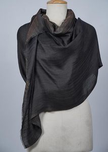 Zari Reversible Stole for Women Soft Dual Tone Zari <b>Shawl</b> <b>Wrap</b> Elegant Designer Reversible Stole Lightweight Luxury Fashion - Product Image 5