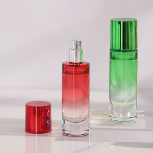 <span class=keywords><strong>Precio</strong></span> barato 30ml 50ml 100mL Cilíndrico Diseñador Perfume Botella de vidrio Ambientador Aerosol Impresión personalizada Tapa de color rojo verde - Product Image 1