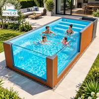 Piscine préfabriquée en conteneur plastique de 20 pieds de profondeur, équipement et accessoires pour piscine, piscines hors sol en fibre de verre à vendre