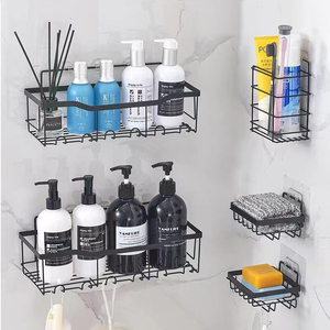 Organizador de Baño de Acero Inoxidable Resistente a la Oxidación, Estante de Almacenamiento, Organizador de Baño Adhesivo, Juego de Estantes para <span class=keywords><strong>Ducha</strong></span> - Product Image 4