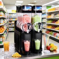 Commerciële dubbele tank slushmachine voor melktheezaak en supermarkt
