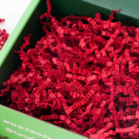 Relleno de Papel Triturado Rojo, Material de Embalaje Decorativo para Cajas de Regalo, Cojín de Protección