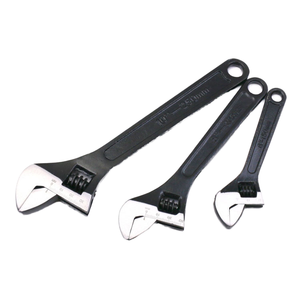 Clé à molette réglable en acier au carbone, traitement thermique complet, anti-corrosion, oxyde noir, garantie 1 an, qualité industrielle pour le bricolage et l'OEM - Product Image 1