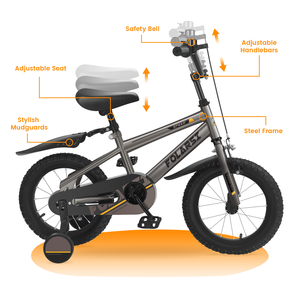 남아 여아용 어린이 자전거 도매, 12/14/16인치 보조바퀴 포함, 3~9세용, 스틸 포크 및 일반 페달 - Product Image 3
