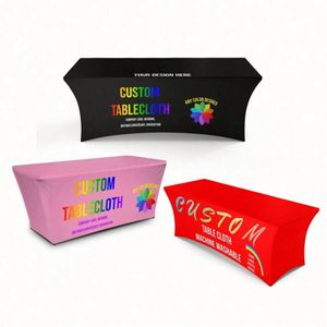 Nappes personnalisées imprimées sur mesure pour tables de 4, 6 et 8 pieds - pour cadeaux promotionnels lors de salons professionnels - Product Image 1
