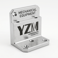 Support d'angle métallique en aluminium en forme de L usiné sur mesure par CNC pour l'assemblage de cadres industriels