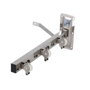 Factory Price Single-tier Indoor Foldable Wall Mounted Metal <strong>Clothes</strong> Dryer 8 <strong>Rails</strong> 4 Hooks <strong>Telescopic</strong> Towel Rack Bathroom Shoes - Product Image 6