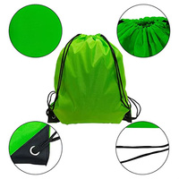 Sac à dos personnalisable en nylon avec cordon de serrage et poche avant zippée pour la gym, l'école, les sports d'équipe et les événements promotionnels – Vente en gros