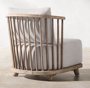 Elegante Silla de Jardín para Exteriores, Silla de Patio de Madera Maciza, Silla Cala - Product Image 3