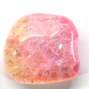 100 Uds. Gradiente Rosa explosión grieta Irregular forma de piedra acrílico 20mm cuentas agujero Vertical DIY teléfono cadena llavero pluma de cuentas - Product Image 6