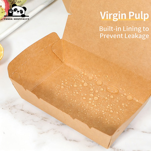 กล่องอาหารแบบพับได้สำหรับอาหารจานด่วน ทำจากกระ<span class=keywords><strong>ด</strong></span>าษคราฟท์เคลือบผิว เป็นมิตรกับสิ่งแวดล้อม พิมพ์ลายได้ตามต้อง<span class=keywords><strong>การ</strong></span> - Product Image 6