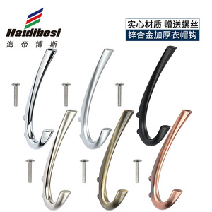 Zinc Alloy Wall <b>Hooks</b> Rectangle Traceless Design Wardrobe Use Clothing Storage Furniture Accessories - Product Image 4