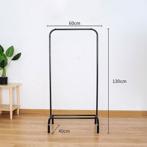 Simple Coat <b>Rack</b> Double-bar Clothes Hanger Floor Indoor Room Clothes Hanger Household Bedroom Clothes Storage <b>Rack</b> - Product Image 3
