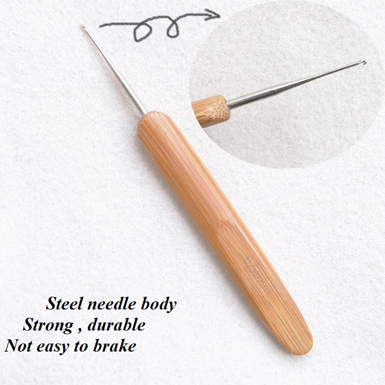 KAMA Hook Needles Dreadlocks Hair Making Machine with Wooden Handle and Steel Needles Detail Section 8