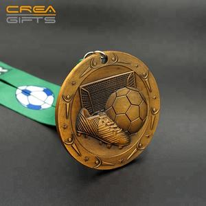 निर्माता कस्टम 3D धातु पुरस्कार स्वर्ण चांदी कस्टम फुटबॉल पदक के साथ रिबन - Product Image 2