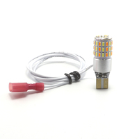 Ampoule LED T10 2026 Améliorée, Clignotant Séquentiel pour Moto et Scooter, Feu de Jour DRL Bicolore Blanc Ambre avec Câblage d'Extension