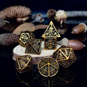 Juego de Dados Poliédricos Huecos D&D Dungeons and <span class=keywords><strong>Dragons</strong></span> para Juegos de Mesa, TRPG y Deportes al Aire Libre - Product Image 4
