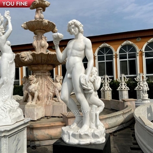 Scultura a grandezza naturale di Diogeni e il suo cane in marmo YOUFINE per giardini esterni, musei e decorazioni in stile greco antico - Product Image 2