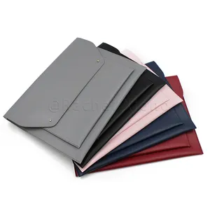 Thin PU Leather Document File Pouch School Office Laptop Case Cover Envelope Files Storage Case Pocket