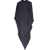 Nouveau Style 2024 Hijab en Jersey de Bambou Modal Foulards Ethniques Châles pour Femmes Long Khimar Musulman avec Liens et Voiles