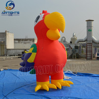 Ballon de sol gonflable perroquet géant coloré personnalisé de 3M High pour la décoration d'événements