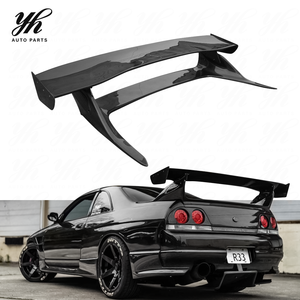 Alerón Trasero GT Negro Brillante para <span class=keywords><strong>Nissan</strong></span> <span class=keywords><strong>Skyline</strong></span> <span class=keywords><strong>R33</strong></span> GTS, Alerón de Fibra de Carbono Estilo GTR BCNR33 Bee*R, <span class=keywords><strong>Kit</strong></span> de Carrocería para Drift de Alto Rendimiento - Product Image 2