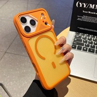 Étui de téléphone magnétique à dissipation thermique pour iPhone 18 Pro Max avec grande fenêtre pour l'appareil photo, étui en TPU PC avec anneau magnétique