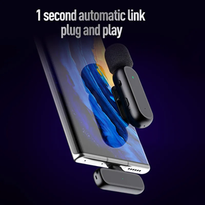 Gran oferta portátil Mini K61 K60 micrófono Lavalier Construcción de Metal Audio Video Cancelación de ruido registro Plug Play inalámbrico - Product Image 4