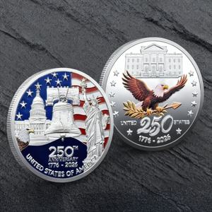 Pièces de monnaie commémoratives de collection en métal doré durable, drapeau américain, cloche de la liberté, 250e anniversaire, pour les collectionneurs - Product Image 3