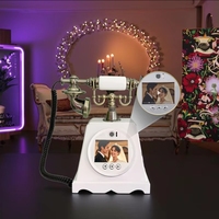 Livre d'Or Audio pour Mariages et Fêtes, Enregistrement de Messages Rétro Type Cabine Téléphonique, Livre d'Or Téléphonique avec Caméra pour Messages Vidéo et Audio