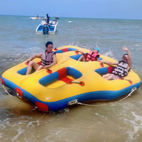 Bateau banane gonflable géant en PVC pour l'été, usage commercial, capacité 500 kg, épaisseur 0,9 mm, JUNAO Q-1