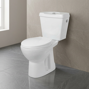 Ensemble de toilettes à double chasse de style européen, 2 pièces, en céramique écologique, à poser au sol, pour salle de bain - Product Image 2