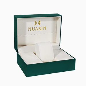 Moda Design personalizzato Golden timbrato Logo verde materiale di carta riciclata fodera in pelle scatole di plastica <span class=keywords><strong>orologio</strong></span> con schede di garanzia - Product Image 2