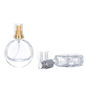 Travel Size 25mL Flat <b>Glass</b> Perfume Bottles with Gold Silver Screw Cap Lid Low MOQ <b>Spray</b>-head Fragrance Repackaging - Product Image 5
