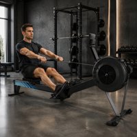 Máquina de Remo de Aire de Nuevo Tipo para Interiores, Máquina de Remo con Resistencia Ajustable para Gimnasio y Fitness