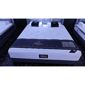 Chine Usine En Gros Durable Moderne Hôtel Chambre Grand Lit Mousse À Mémoire De Forme Argent Tissu Matelas À Ressort - Product Image 3