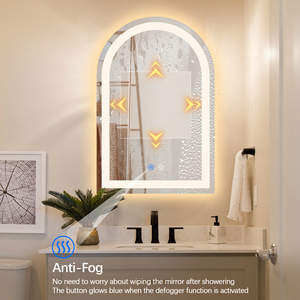 <span class=keywords><strong>Espejo</strong></span> de <span class=keywords><strong>manto</strong></span> dorado con luz para dormitorio, <span class=keywords><strong>espejo</strong></span> LED de baño de arco ancho, <span class=keywords><strong>espejo</strong></span> de chimenea de arco de medio círculo - Product Image 3