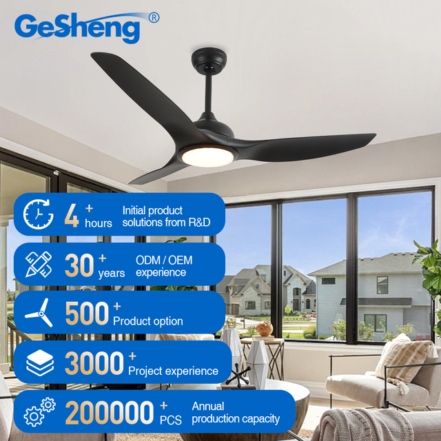 52" Modern LED Ceiling Fan with Light Smart DC 3 ABS Blades Remote Control White Black Metal Ventilador De Techo