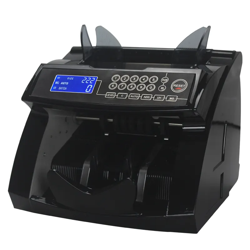 Black Painting 900/1200/1500 Adjustable Counting Speed Bill note Counter Cash Calculator Fake Money Detector Counting Machine