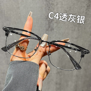 Lunettes optiques demi-cerclées 31267, protection anti-lumière bleue, unisexe, verres PC, largeur de monture moyenne, origine Taizhou - Product Image 3