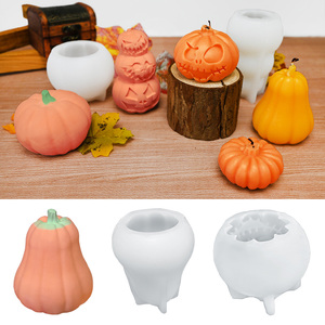 Molde de Silicona 3D Premium Blanco para Halloween, para Velas, Jabones, Chocolate, Calabaza, Grado Alimenticio, No Tóxico, Ecológico, Resistente al Calor, para Pasteles - Product Image 6