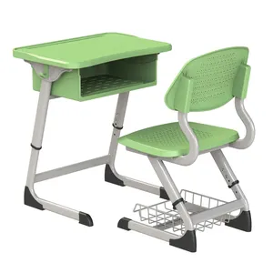 आधुनिक डिजाइन स्कूल फर्नीचर थोक छात्र कक्षा डेस्क और कुर्सी सेट स्कूल टेबल उपकरण धातु
