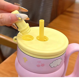 ขวดแก้วไม่มีหูจับเด็กสุญญากาศผนังสองชั้น540มล. ขวดแก้วทัมเบลอสเตนเลส316น่ารักลายการ์ตูนสำหรับ DD4388 - Product Image 3