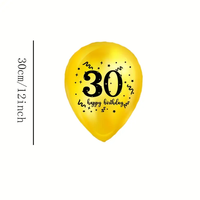 Grosir 15 buah Kit balon konfeti 12 inci balon ulang tahun Set balon lateks untuk perlengkapan pesta ulang tahun tema