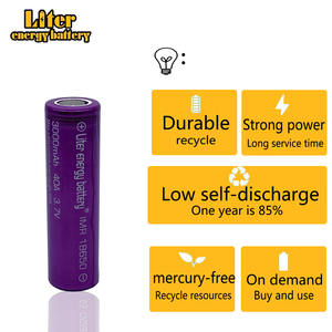 高品质 IMR 电池可充电锂离子 3000 mah 3.7 v 40A 18650 电池 - Product Image 4