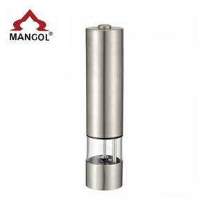 Molinillo de pimienta eléctrico con carcasa de acero inoxidable y control de perilla para uso en la cocina MA705E - Product Image 3