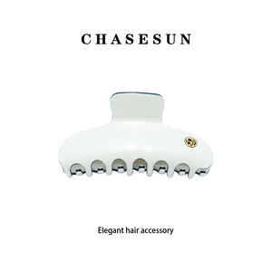 White Acetate Hair Claw Milky White Oblique Teeth Grip <b>Clip</b> For Women Daily Use Headdress Accessory - Product Image 3